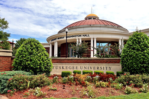 The Tuskegee University campus is pictured in 2023. A shooting on campus left one person dead and more than a dozen injured.