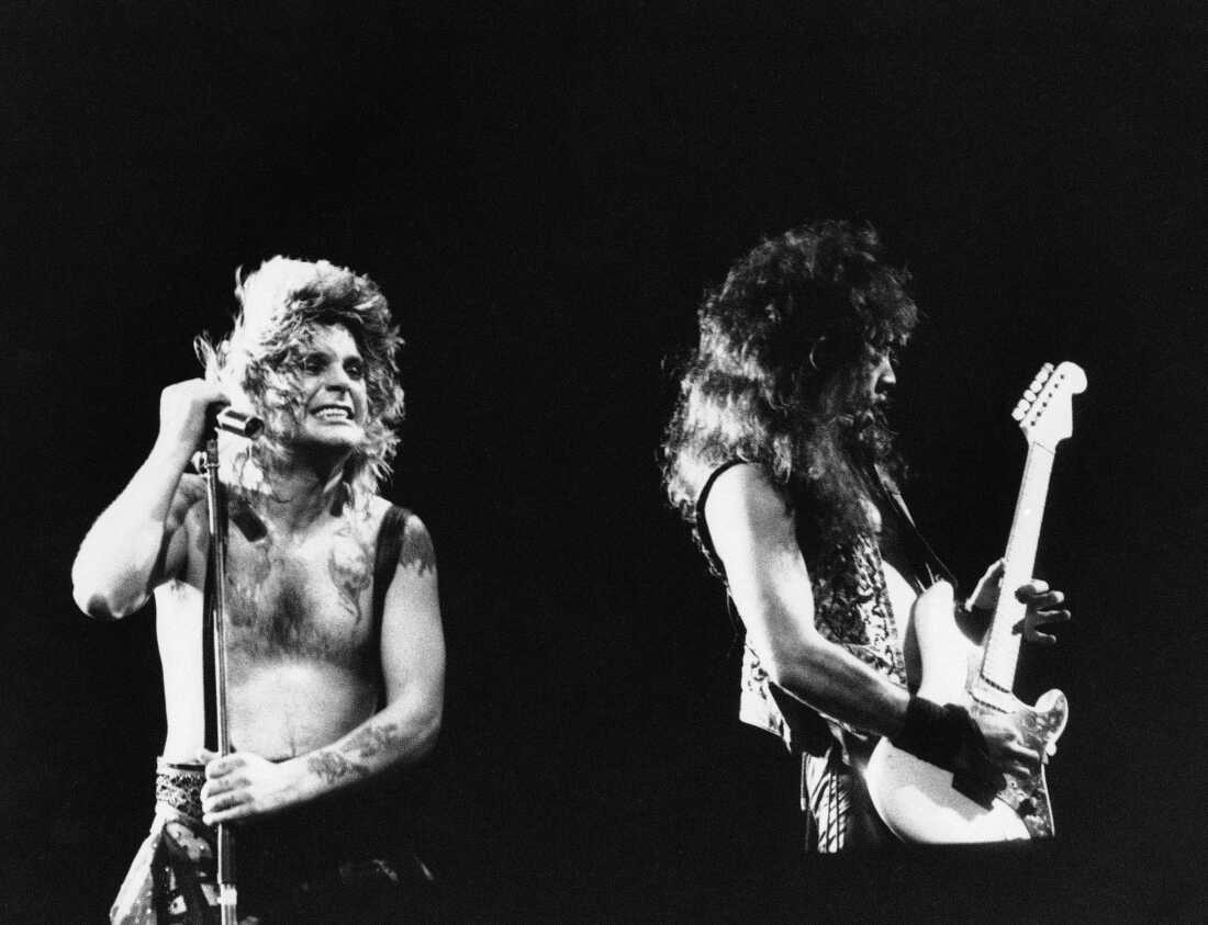 Ozzy Osbourne, left, performs, Jan. 17, 1985