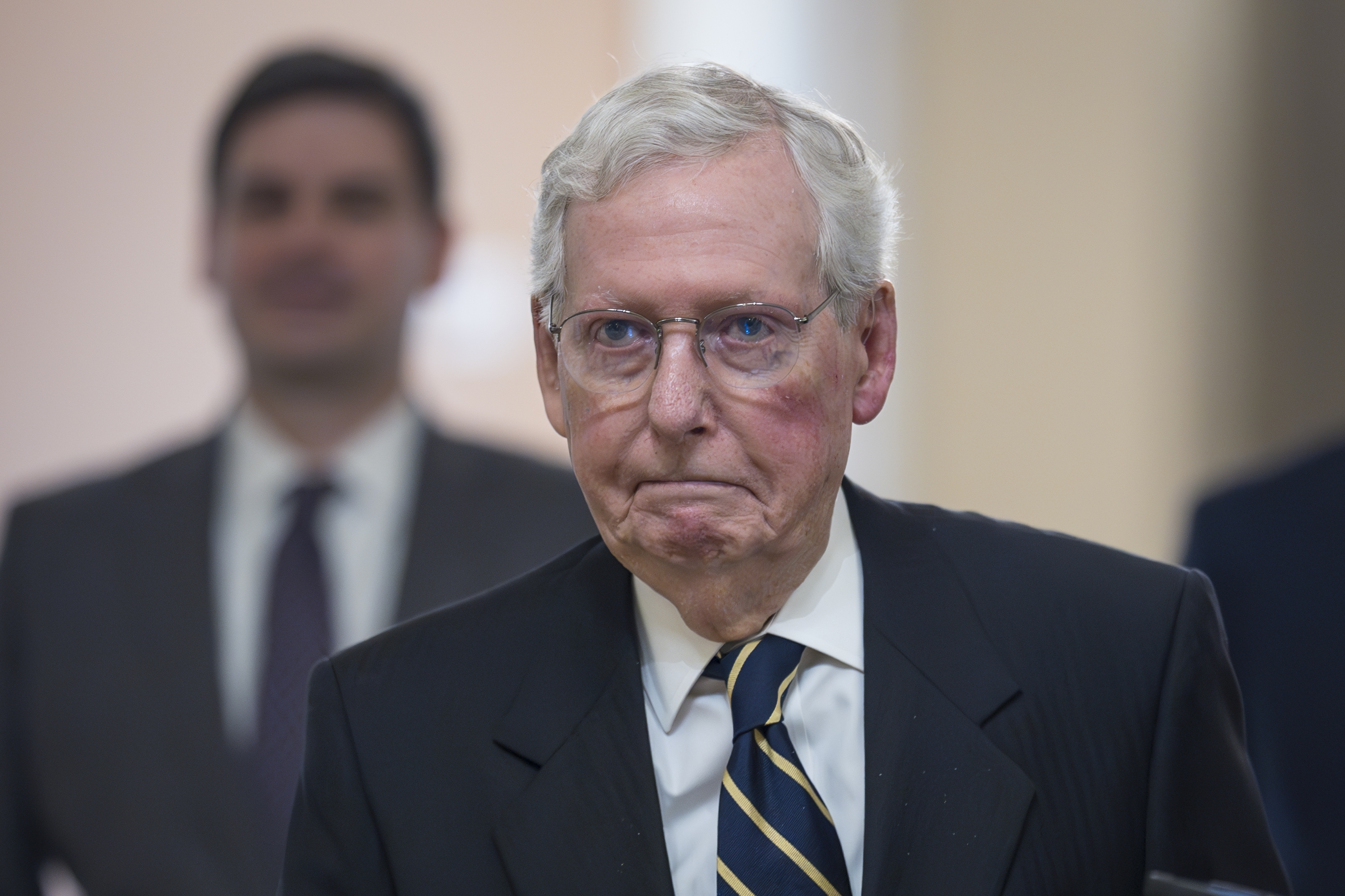 Sen. Mitch McConnell, R-Ky., is a survivor of childhood polio and was the only Senate Republican who opposed Robert F. Kennedy Jr. leading the Department of Health and Human Services. (AP)