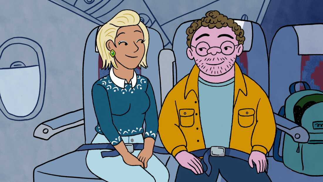 Angelique Cabral and Ben Feldman voice Jen and Avi in Long Story Short.