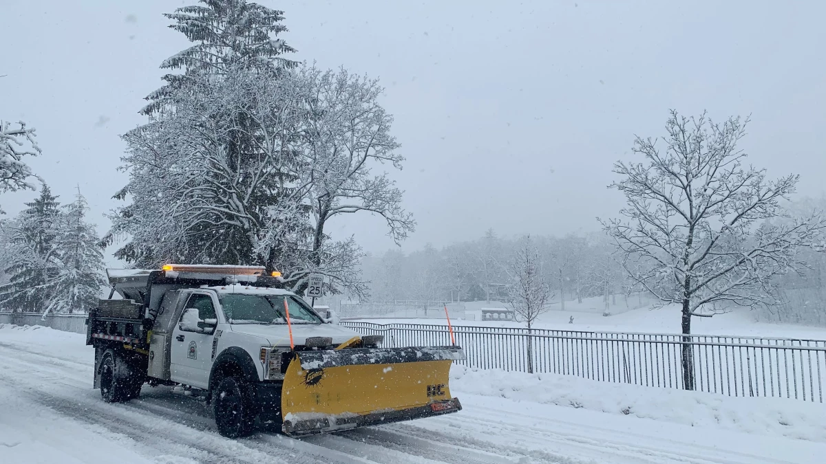 Staying off roads during a winter storm is important, especially if you're unfamiliar with driving in snowy conditions. If you do need to drive, remember to give snowplows plenty of space.