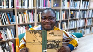 Paul Ninson embraced photography as a career -- and then was inspired to create a library of photobooks about Africa in his homeland Ghana. Above: Ninson at the Dikan Center, which is in the capital city of Accra.