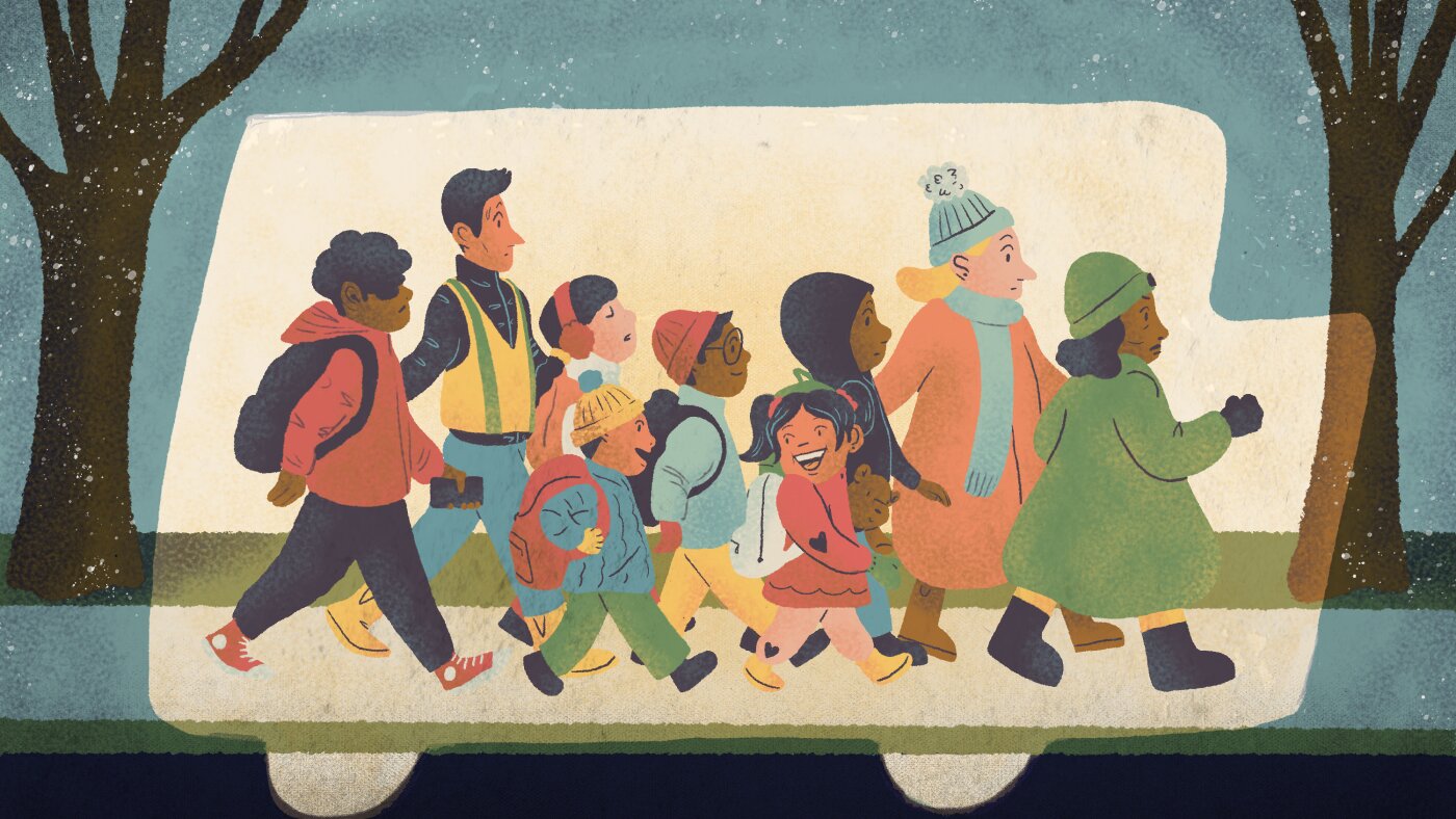 “نحن نسميها حافلة المشي”: كيف يصل الأطفال إلى المدرسة وسط عمليات ICE