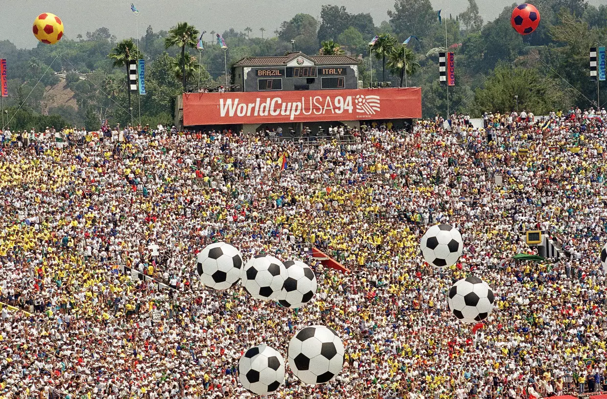 Soccer fans fill the Rose Bowl in Pasadena, Calif., prior to the World Cup final between Brazil and Italy on July 17, 1994.