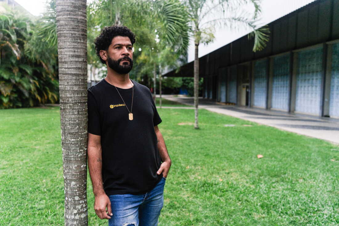 Welton Gabriel poses for a portrait during the AIDS Conference in Rio de Janeiro, Brazil. July 30, 2026.