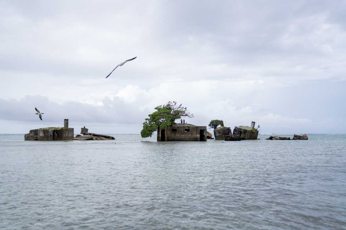 Defunct military bunkers.