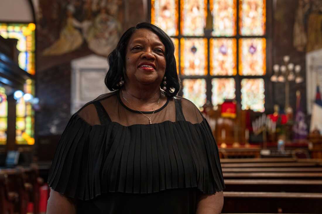 Theodora Watson at Emanuel African Methodist Episcopal Church on June 2, 2025.