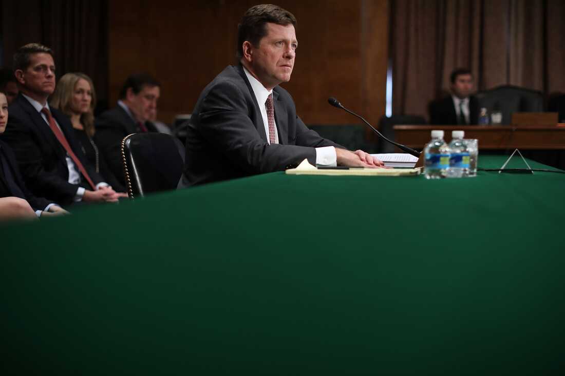 Clayton will appear before the Senate Intelligence Committee on Wednesday for a confirmation hearing to be Director of National Intelligence. Above, Clayton testifies before the Senate Banking Committee during his confirmation hearing to be chairman of the Securities and Exchange Commission on March 23, 2017.