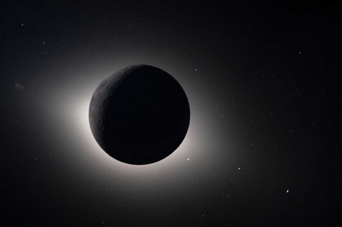 In this photo provided by NASA and captured by the Artemis II crew from lunar orbit, the moon eclipses the sun on April 6, 2026.