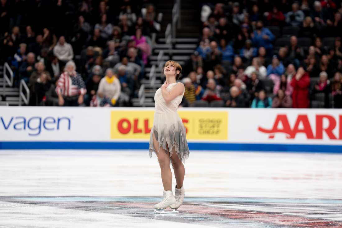 Alysa Liu, of St. Moritz ISC, competes in the women's short program during the 2026 U.Sr Figure Skating Championships at the Enterprise Center on Wednesday, Jan. 7, 2026, in St. Louis’ Downtown West neighborhood.