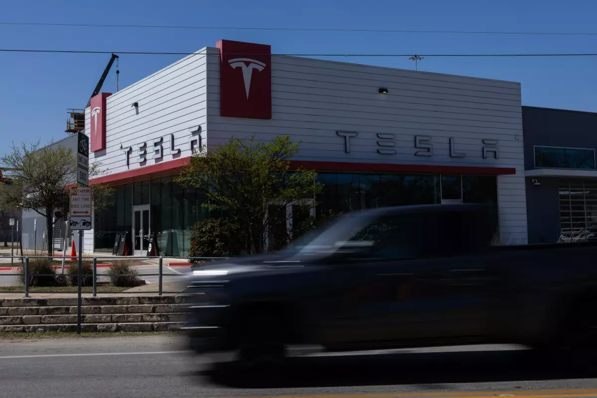 A Tesla showroom in Austin on March 24, 2025.