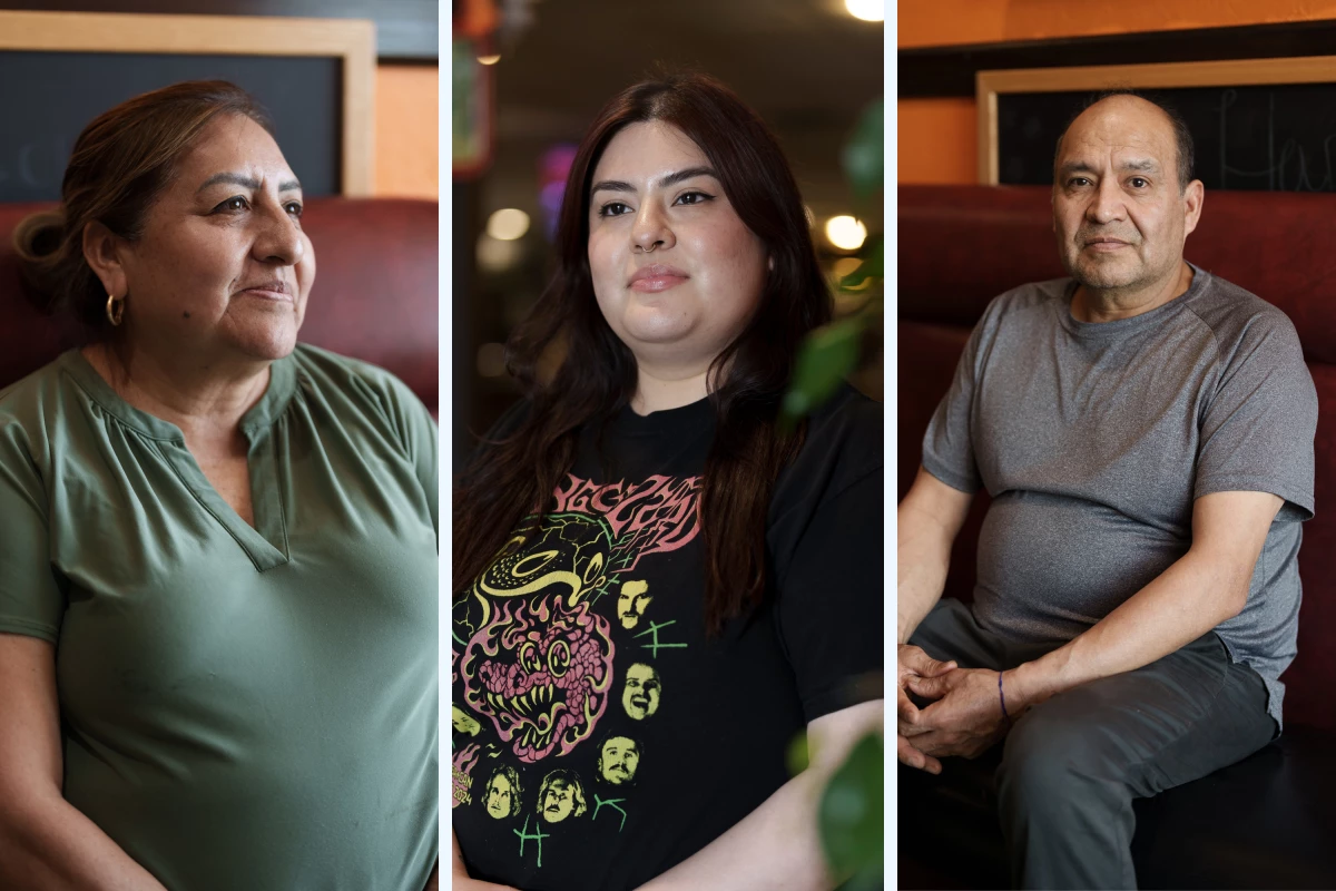 Rosa Zambrano, Dianna Hernandez, and Miguel Hernandez at El Tejaban Mexican Grill, in Richfield, Minn. Dianna's parents have owned the restaurant for nearly two decades.