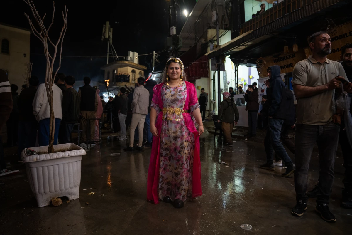 Arasta Soleiman, 27, is from the Kurdish region of Iran. She joins other Kurds in Akre to celebrate Nowruz.