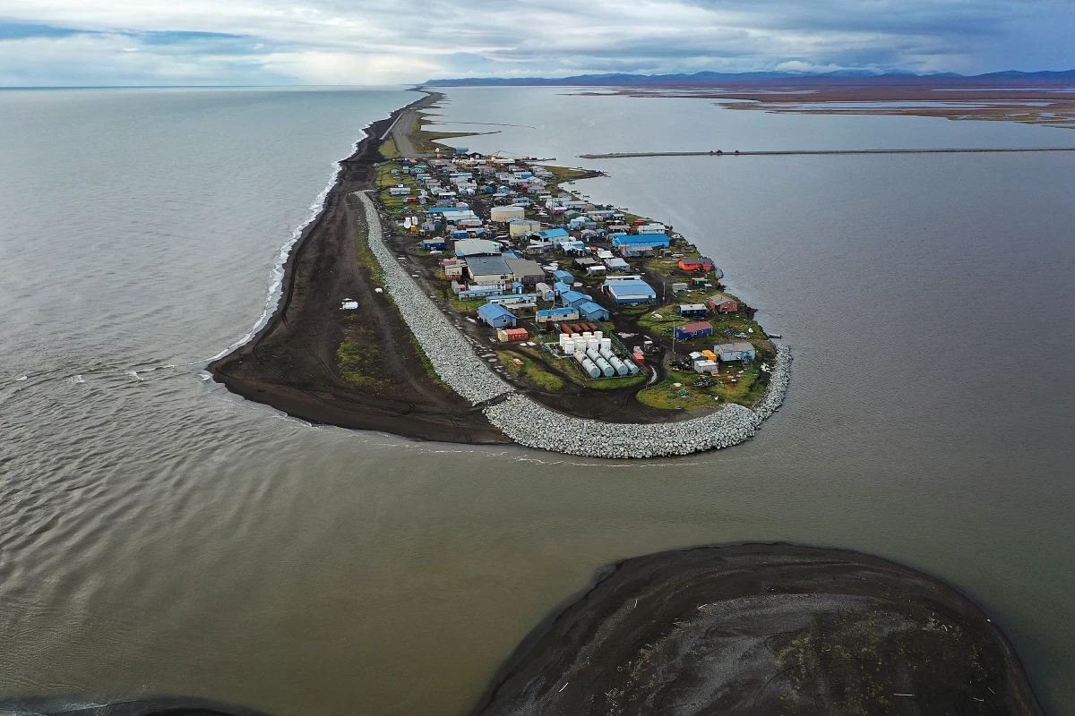 Kivalina is one of the many villages home to Alaska Natives confronting coastal erosion and storm surges as the Arctic warms from climate change. The Biden administration awarded nearly $1.6 billion in Community Change Grants to help communities address the growing threats of climate change, from thawing permafrost to riverbank erosion to wildfire prevention.