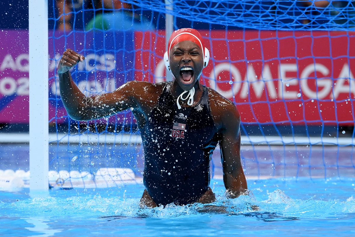 Johnson at the World Aquatics Championships in Doha, Qatar, in February.