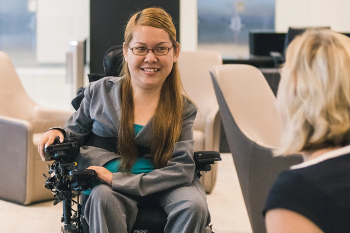 Tabi Haly defied expectations. She's a woman with spinal muscular atrophy — also, a software engineer and a vice president at JPMorgan Chase.