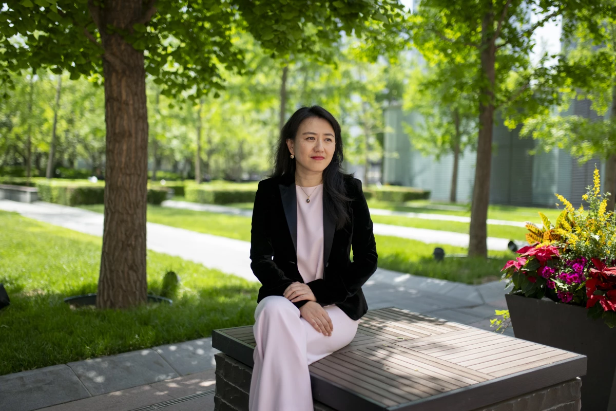 Portrait of Qian Liu, independent economist in Beijing, China on April 24, 2024.