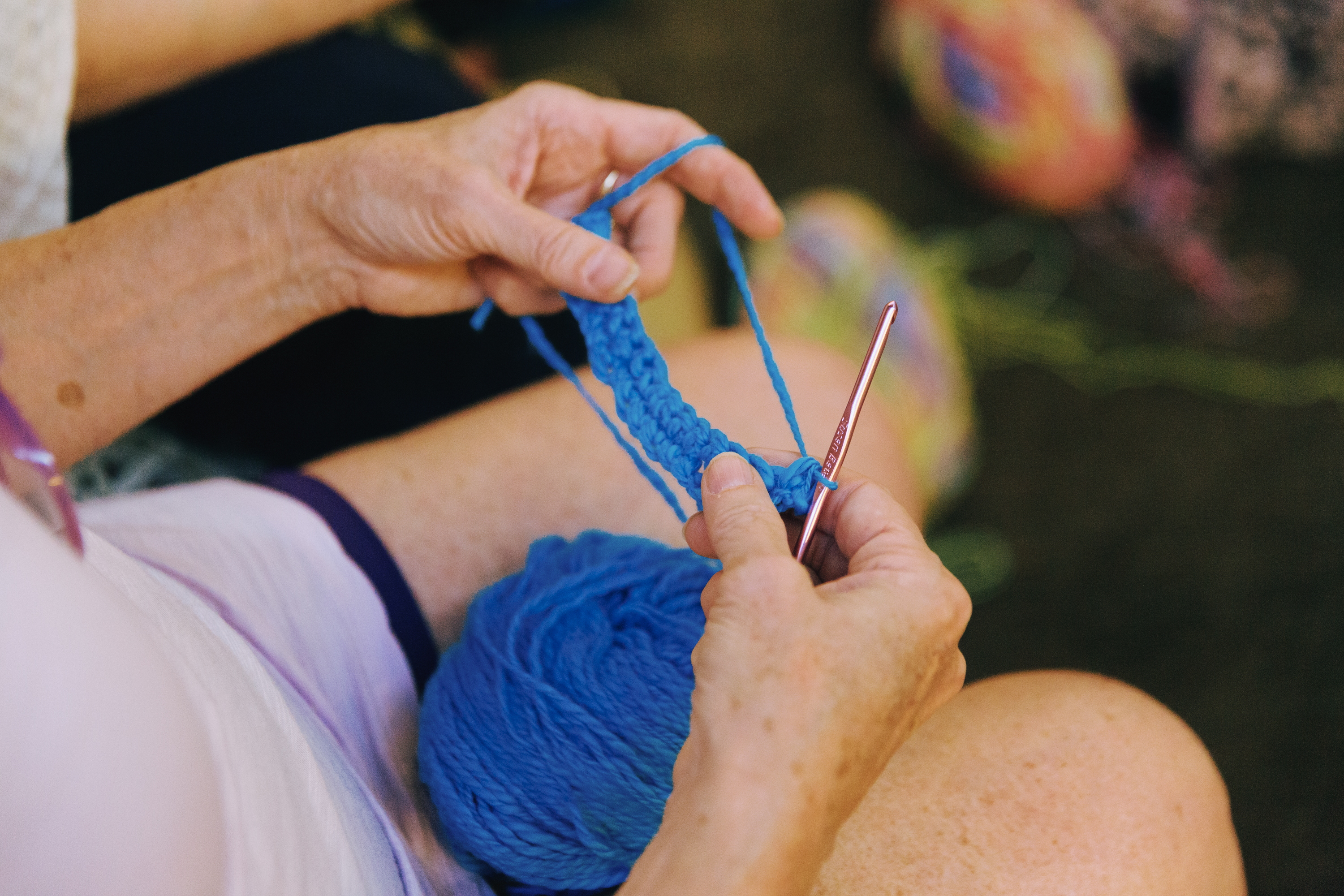 Death educator Gabrielle R. Gatto and artist Mary Pat Klein host "Grieving & Weaving" at The Green-Wood Cemetery on July 23, 2024.