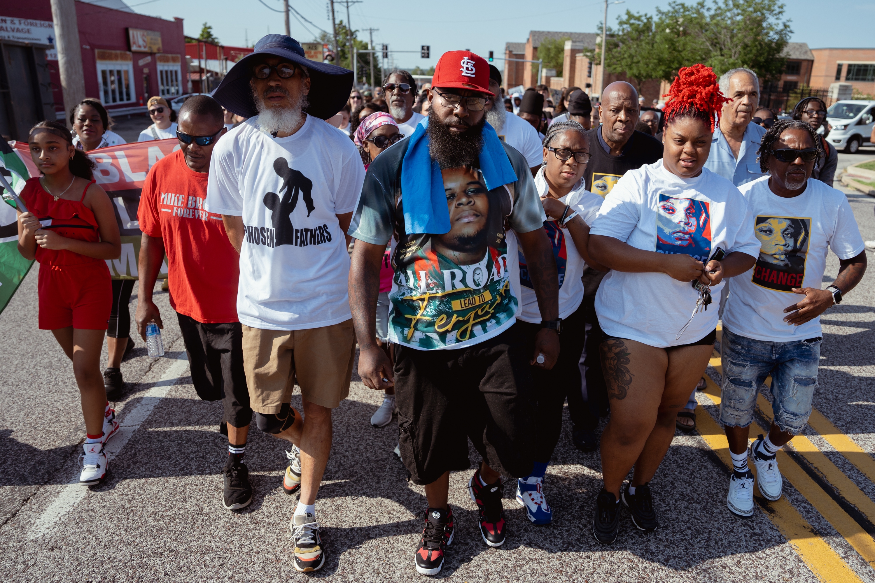 Photos: Family of Michael Brown Jr. marches on Ferguson 10 years later