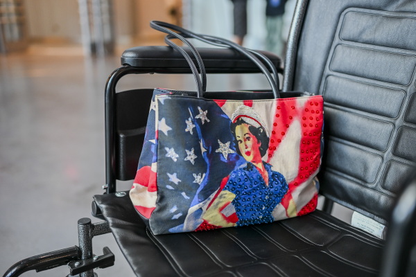 “Rosie” Jane Tucker’s purse at the Rosie the Riveter Congressional Gold Medal Commemoration at the World War II Museum in New Orleans, La., on Friday, March 21, 2025.