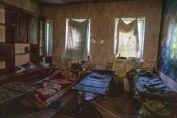Scenes inside the command center for an artillery unit of the 57th brigade in Kharkiv region, Ukraine on May 29.