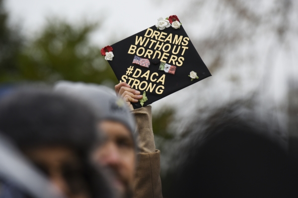 Demonstrators gather in front of the U.S. Supreme Court in 2019 when the Court heard arguments on Deferred Action for Childhood Arrivals after the Trump administration tried to wind it down.