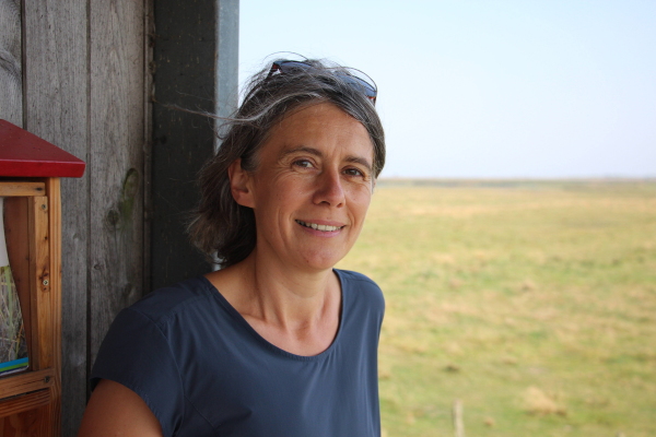 Franziska Tanneberger, director of the Greifswald Mire Center, at a restored area of peatland called Karrendorf meadows, near the city of Greifswald.
