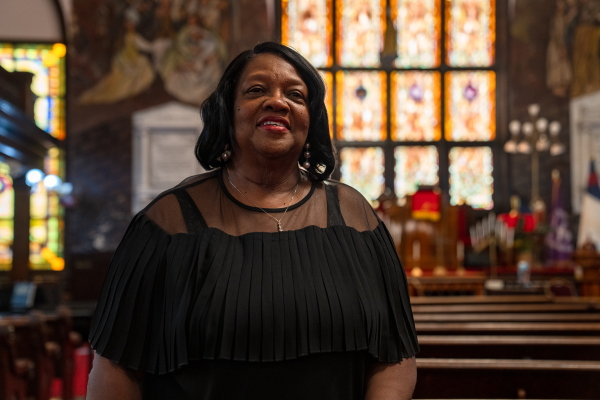 Theodora Watson at Emanuel African Methodist Episcopal Church on June 2, 2025.