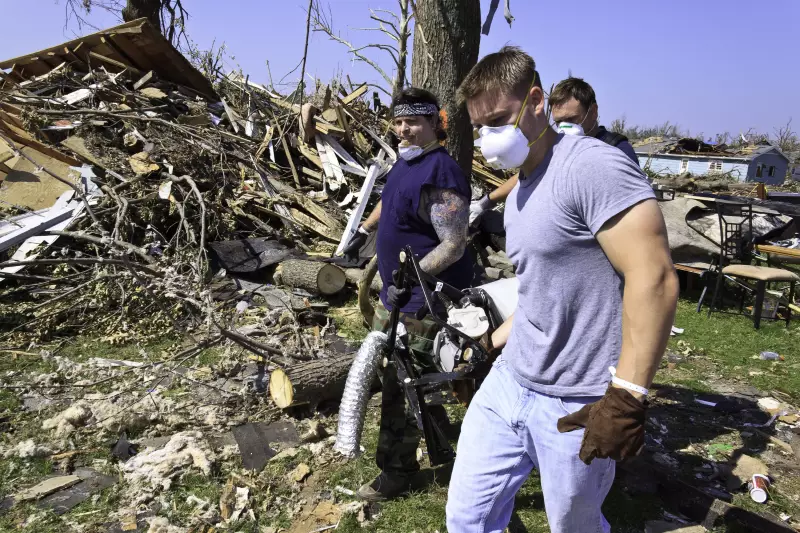 One of the first priorities after the tornado hit was to clear millions of cubic yards of debris, an effort undertaken by government contractors, the private sector, voluntary agencies, faith-based organizations and everyday citizens.
