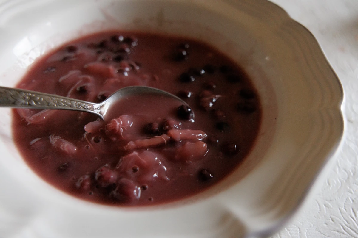 Berry soup prepared by Mary Jane Charlo, 76, at her home in Arlee, Mont., on the Flathead Indian Reservation.