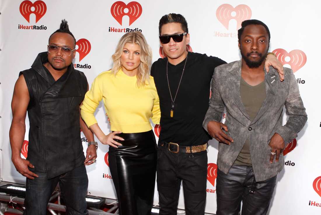 Members of the Black Eyed Peas — apl.de.ap, Fergie, Taboo and will.i.am — at the 2011 iHeartRadio Music Festival in Las Vegas, Nevada.