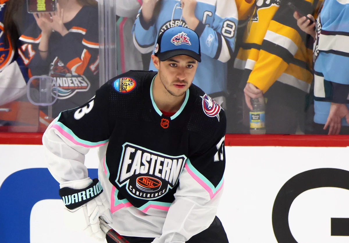 Johnny Gaudreau, seen here skating in warmups before last year's NHL All-Star Game.