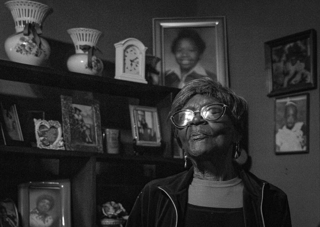 Stevens’ great-grandmother Georgia Irby, 95, in her home of more than five decades in Cambria Heights.
