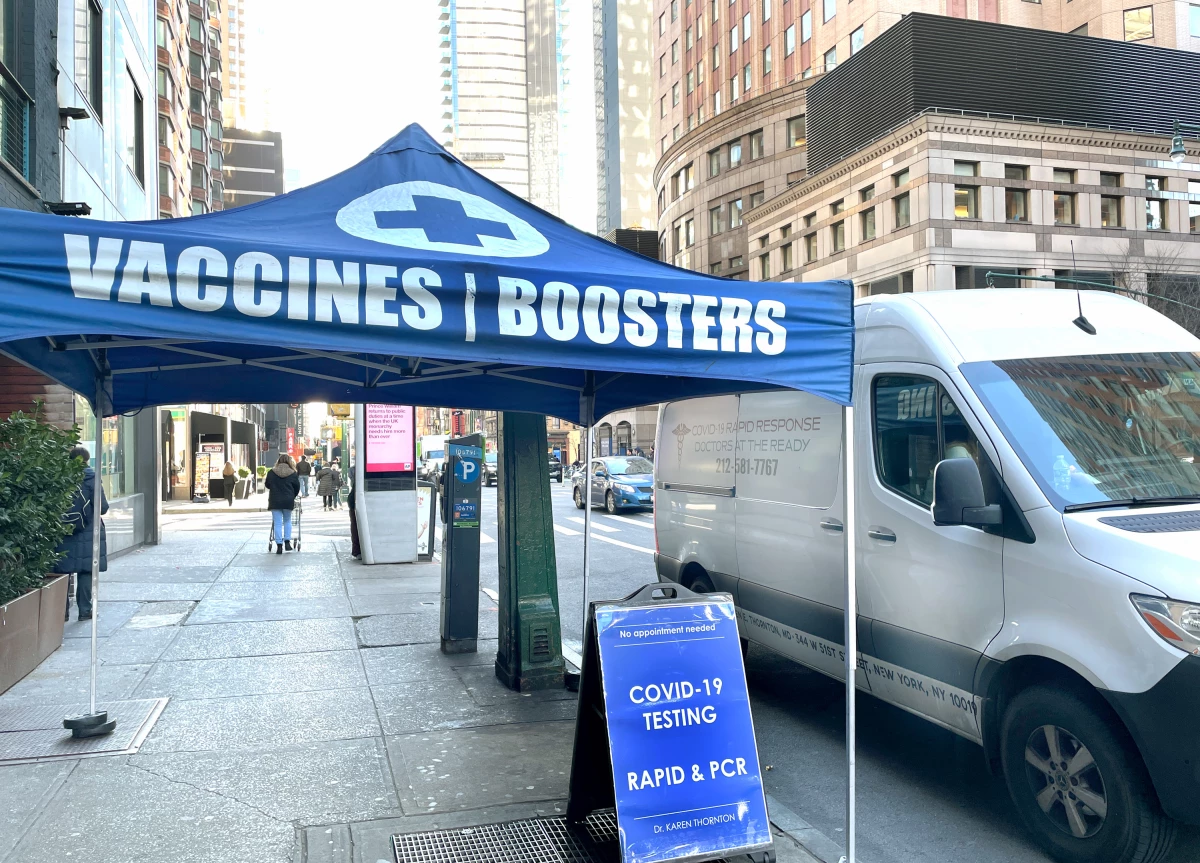 A mobile medical station in New York City makes it convenient to get an updated COVID-19 vaccine. In the U.S., only 1 in 5 eligible individuals has rolled up their sleeve for this latest vaccine version.