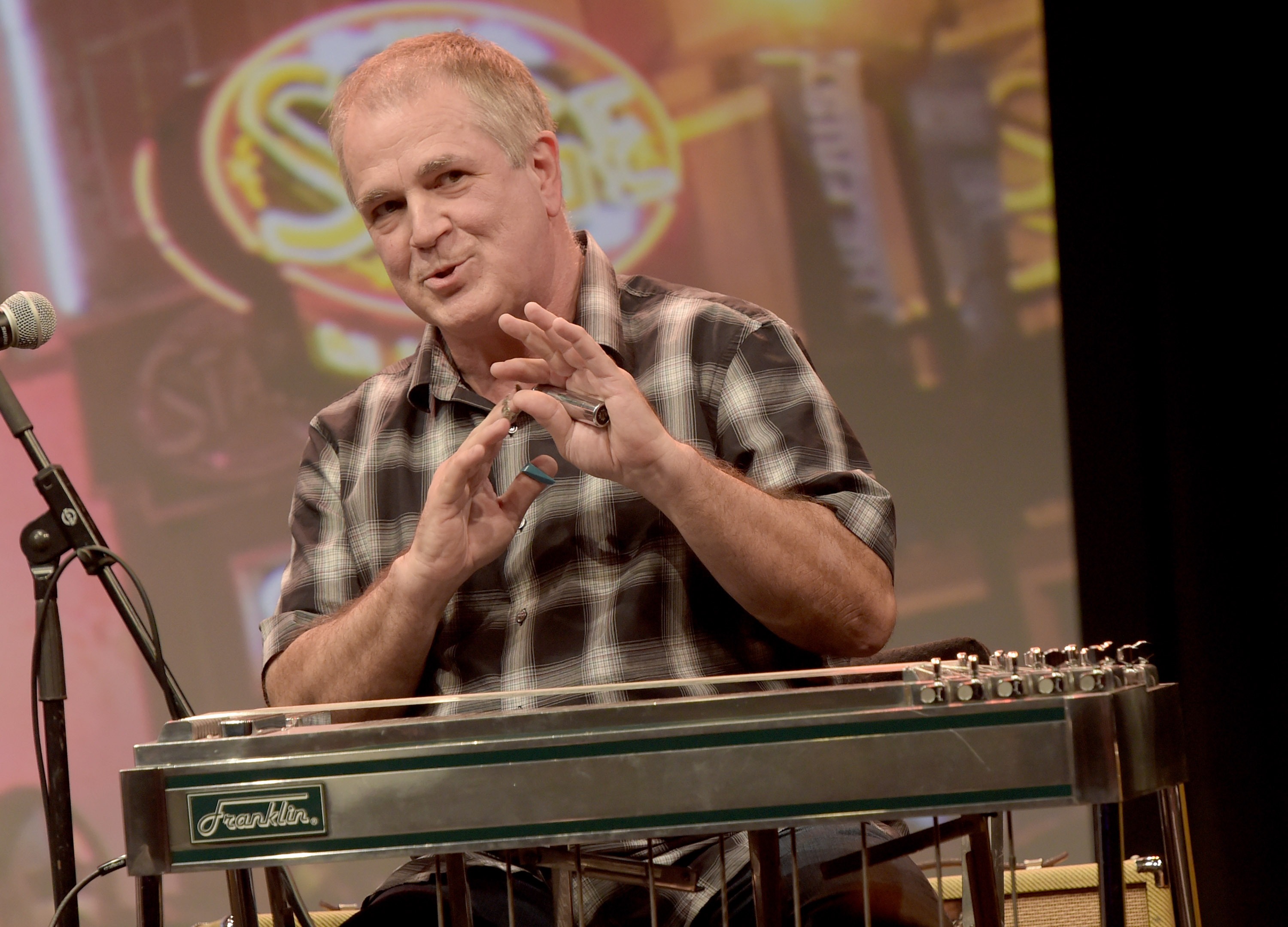 Paul Franklin performs at the National Association of Music Merchants in 2014 in Nashville, Tenn.
