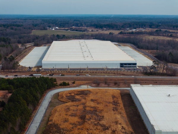 An industrial warehouse recently purchased by Immigration and Customs Enforcement (ICE) for use as a detention center is seen on February 10, 2026 in Social Circle, Georgia. Local officials have expressed frustration over the planned ICE detention facility.