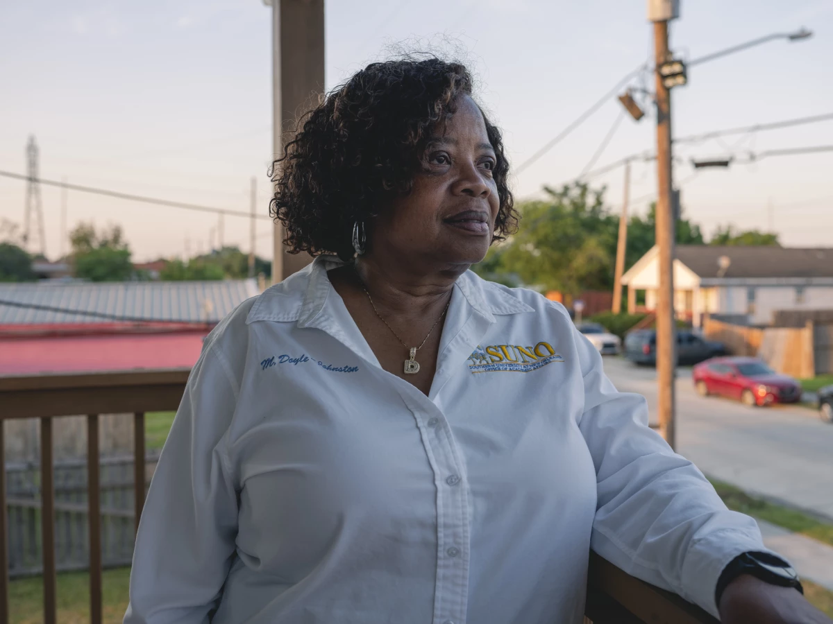 Marguerite Doyle Johnston in the house her grandfather bought and finished building. Johnston is a lifelong resident of the Desire/Florida neighborhood in the Upper 9th Ward in New Orleans, Louisiana.