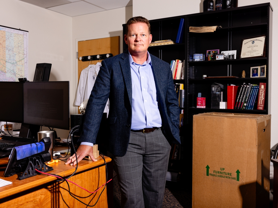 Pima County Medical Examiner Greg Hess at his office in Tucson, Ariz. 