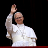Pope Leo XIV delivers the Regina Caeli prayer in St. Peter’s Square on May 11, 2025 in Vatican City, Vatican.