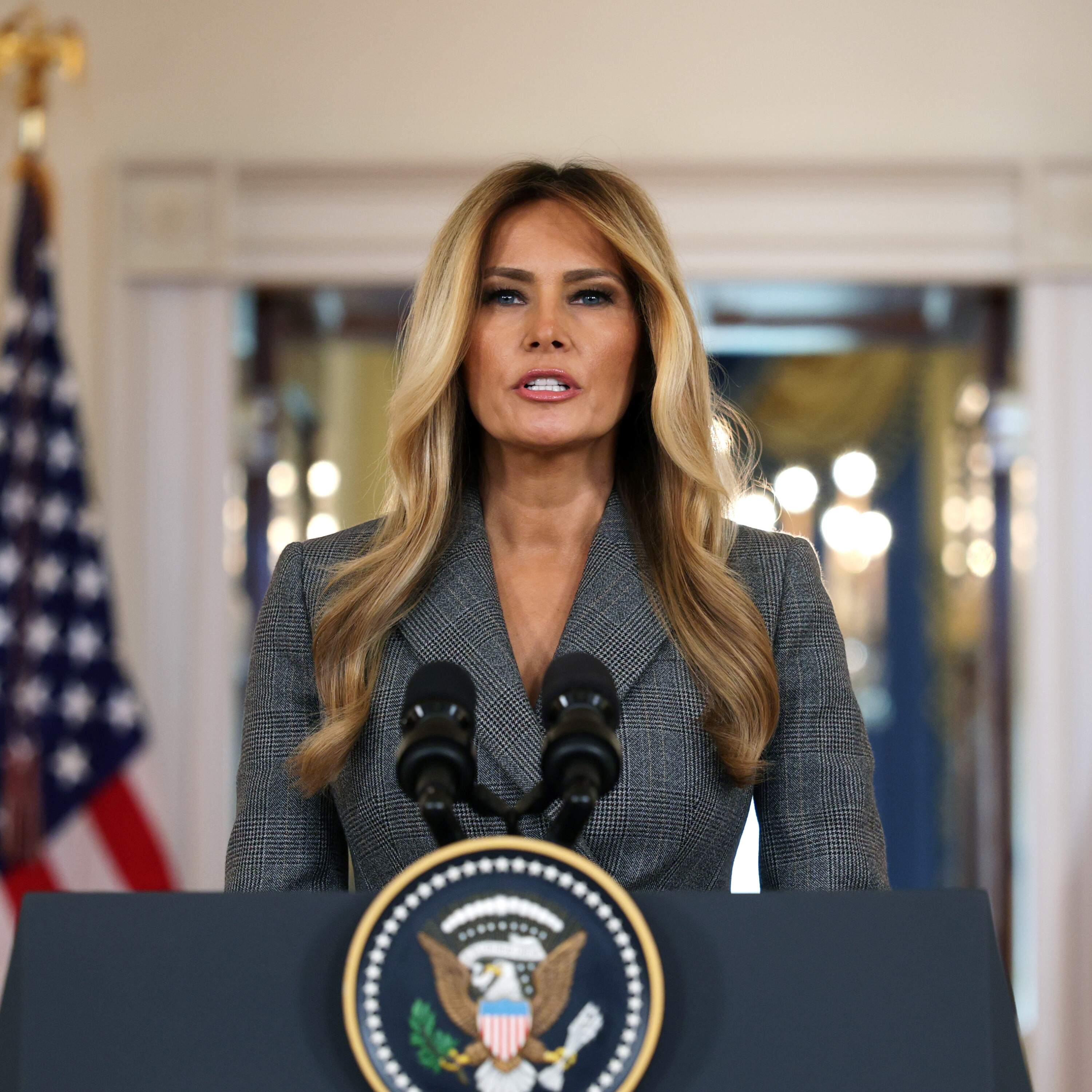 In rare public statement, Melania Trump denies close ties to Jeffrey Epstein episode artwork