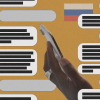 A photo illustration showing a hand holding a smart phone with AI chat bot bubbles floating nearby. The Chinese, Russian and Iranian flags are tucked behind some of the chat bot responses.