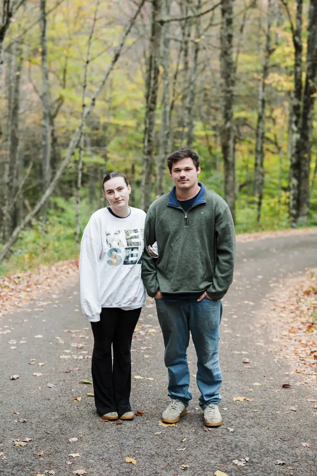 Spruce Knob Lake Campground hosts Kaleb and Ella Skelton, at their site in West Virginia on  Oct. 10. The couple from Texas have been at Spruce Knob since April and said they have never seen darker skies than atop West Virginia's highest point.