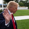 U.S. President Donald Trump waves to the media on the South Lawn of the White House on September 26, 2026 in Washington, DC. Trump is traveling to Knoxville, Tennessee to attend the University of Tennessee vs. University of Texas College football game.