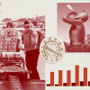 This collage shows a photo of the CDC logo, a woman on a stretcher with an EMT, a shirtless man drinking water and a thermometer reading about 120 degrees, along with charts representing heat deaths.