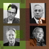 A collage of 6 artificial intelligence figures, clockwise from top left: Then-Google AI research scientist Timnit Gebru, Anthropic Co-founder and CEO Dario Amodei, White House AI and crypto czar David Sacks, Steve Bannon, computer scientist and cognitive psychologist Geoffrey Hinton, researcher Fei-Fei Li.