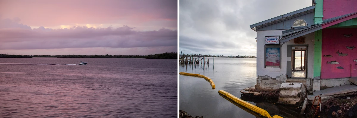 The rental market on Matlacha hasn’t recovered since the storm, and about 70% of rental units on the island are still vacant according to Char Seuffert, a longtime real estate agent there. “The dolphins are back, the manatees are back,” she says. “But a lot of the people aren’t back.”