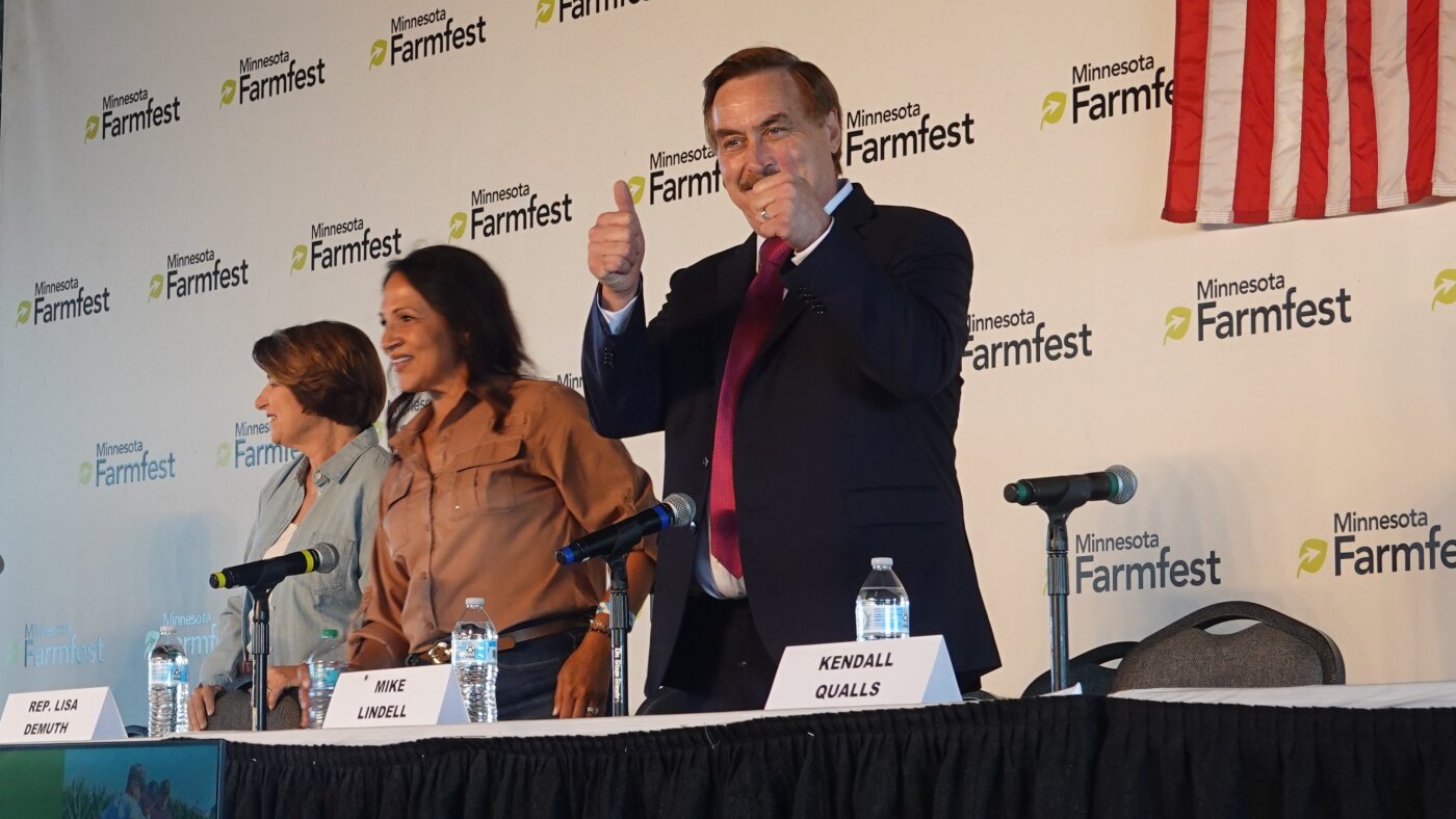 Mike Lindell touts Trump ties in race for Minnesota governor : NPR