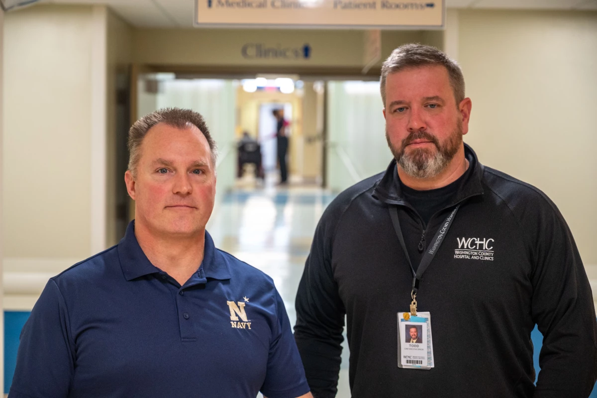 Matt Ives, the CEO of Keokuk County Hospital and Clinics, and Todd Patterson, the CEO of Washington County Hospitals and Clinics, have struggled to find doctors and nurses since the pandemic.
