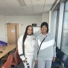 Towana Looney (right) and her daughter Tytiana at NYU Langone Health in New York.