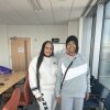 Towana Looney (right) and her daughter Tytiana at NYU Langone Health in New York.